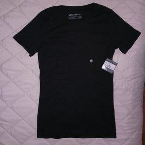 *Price Drop* New Eddie Bauer Black crew neck short sleeved Tee, size medium, new